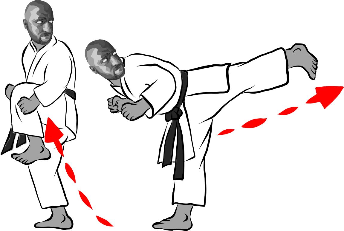 Ushiro geri (Straight-back (backward) kick)